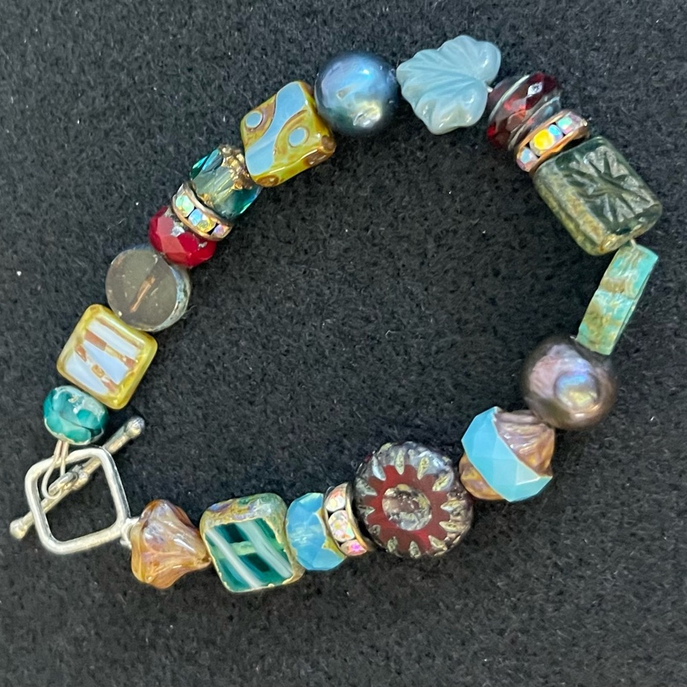 Handmade 7” Jeweled Bracelet